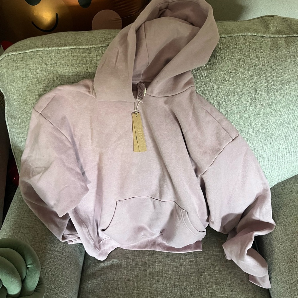 Skims cotton fleece pullover hoodie